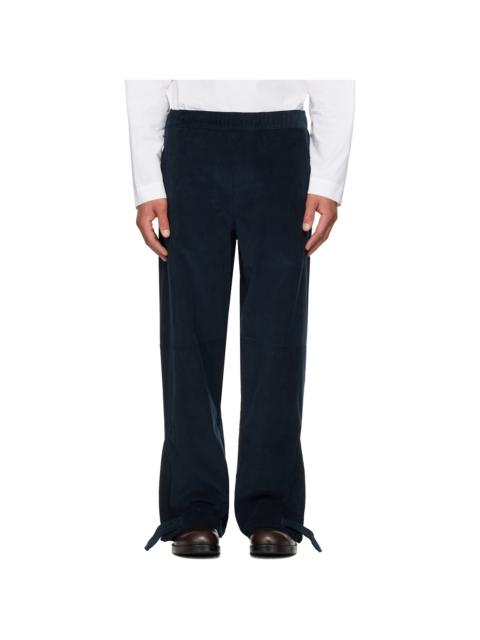 WALES BONNER Navy 'The Self' Trousers