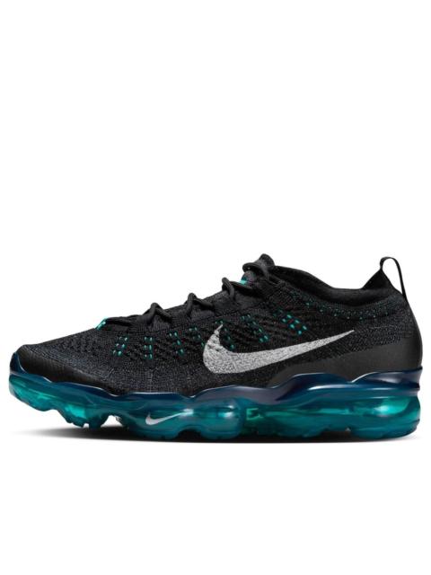 Nike Nike Air VaporMax 2023 Flyknit Black Rapid Teal Aquamarine Metallic Silver (Women's)