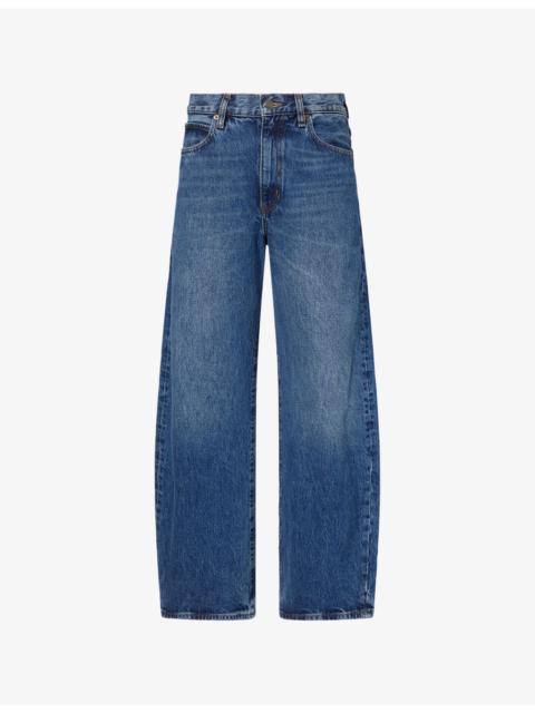 FRAME The Bow Barrel-Leg Denim Jeans