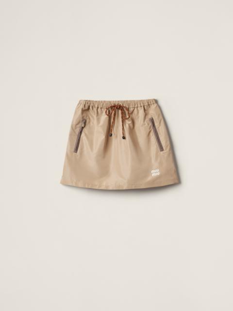 Technical fabric miniskirt