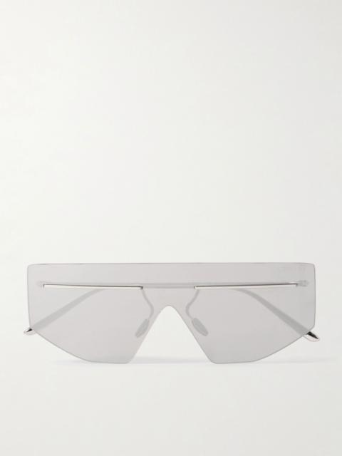 Prada D-frame silver-tone sunglasses Silver