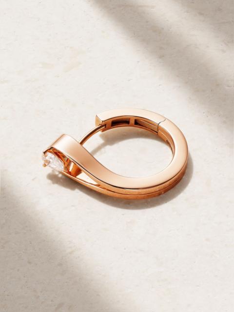 REPOSSI Serti Inversé 18-karat rose gold diamond earring Gold