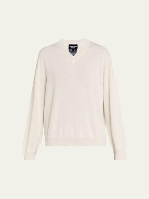 GIORGIO ARMANI V-Neck Cashmere Sweater