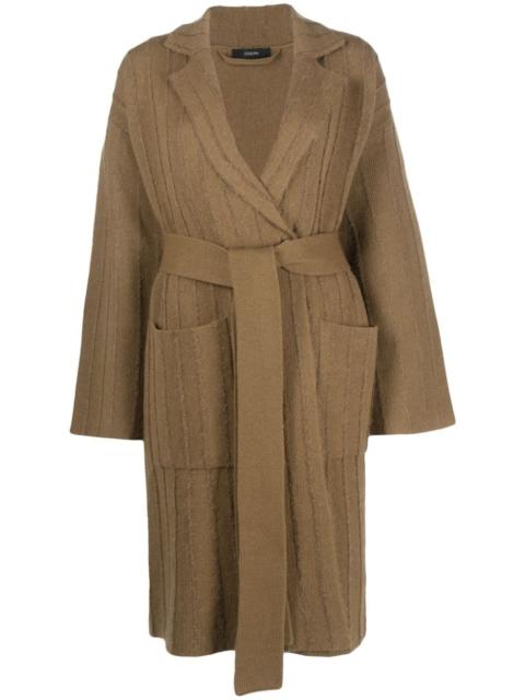 JOSEPH striped fine-knit coat