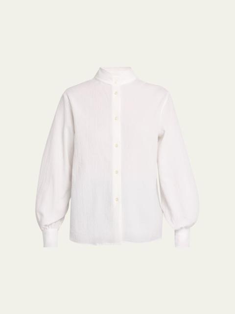 OFFICINE GÉNÉRALE Alison Seersucker Button-Front Shirt