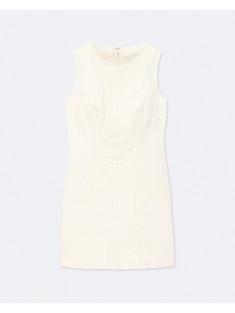 ALLSAINTS VEE PERFORATED LEATHER MINI DRESS