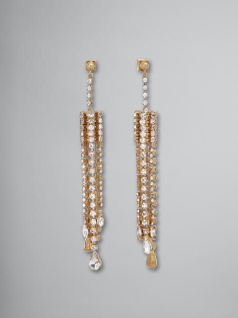Marni BRASS SPARKLE CHANDELIER EARRINGS