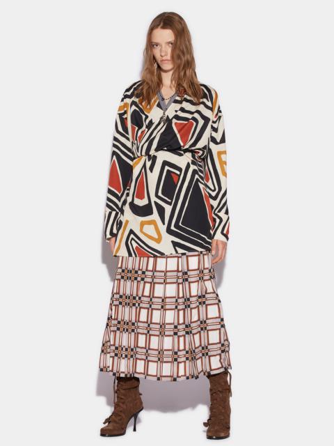 DSQUARED2 GEOMETRIC MINI WRAP DRESS
