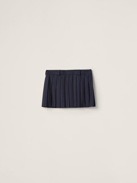 Miu Miu Pleated batavia miniskirt