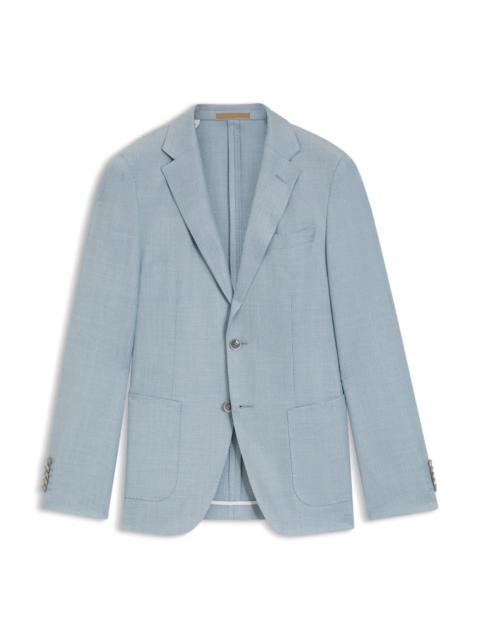 BOSS SLIM-FIT JACKET IN WOOL, SILK AND LINEN