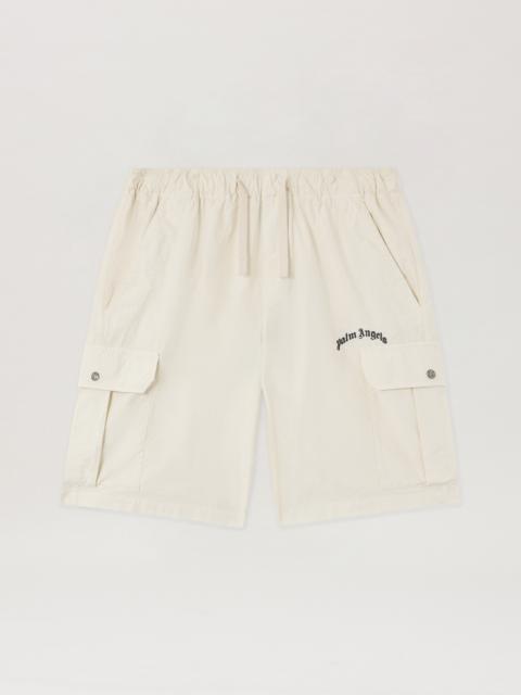 Palm Angels Curved Logo Loose Cargo Shorts