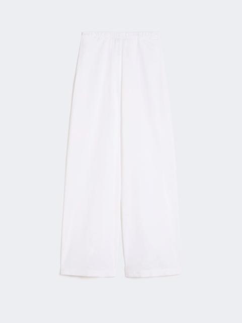 Max Mara Linen and viscose canvas trousers - OPTICAL WHITE