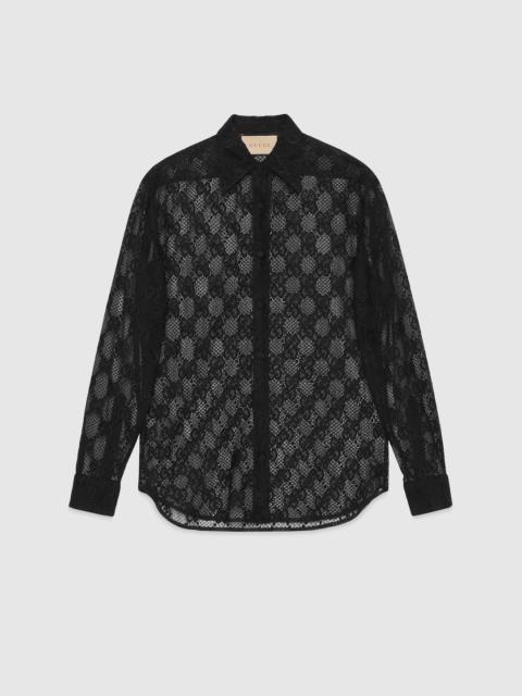 Gucci lace collared shirt