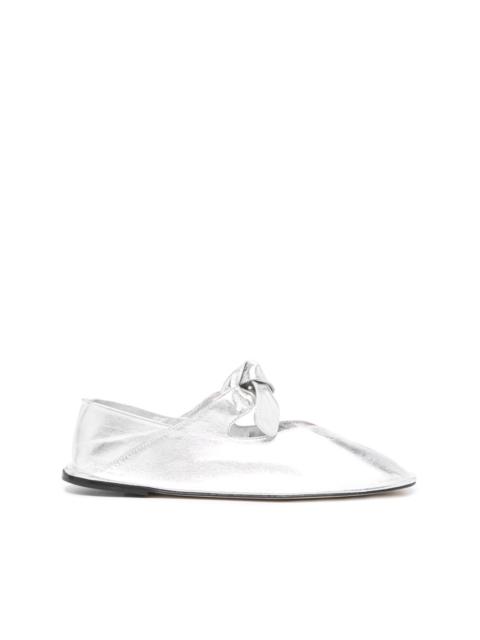 HEREU Llasada metallic ballerina shoes