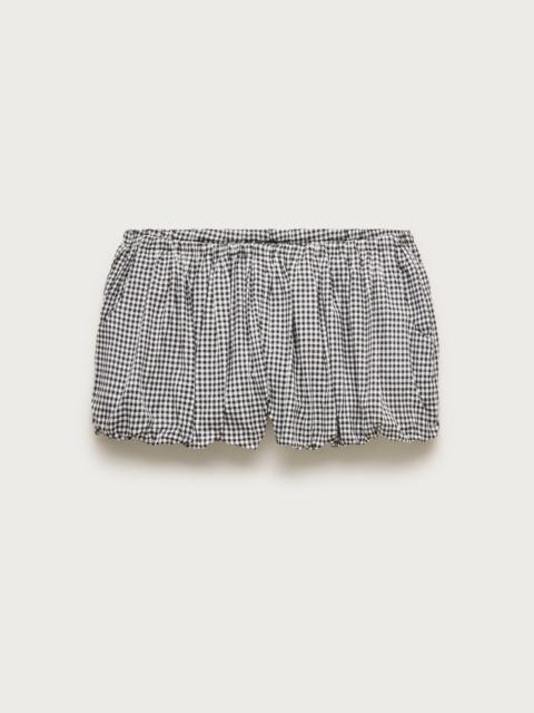 J.CREW Bubble-hem beach short in gingham