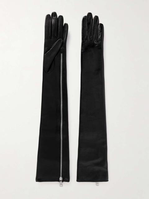 Patent-leather gloves