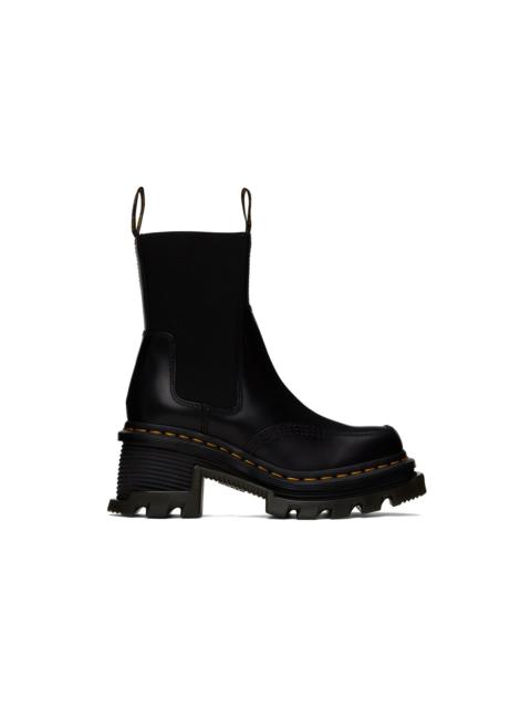 Black Corran Leather Heeled Chelsea Boots