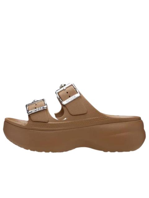 crocs (WMNS) Crocs Saturday Platform Embellished Sandal 'Sepia Silver' 215573-2TD
