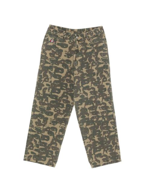 camouflage straight jeans