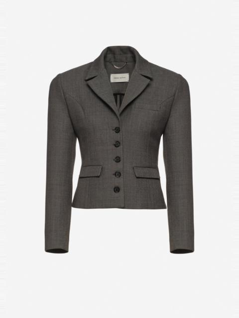 MAGDA BUTRYM Fitted wool blazer in dark grey