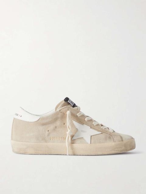 Super-Star leather-trimmed suede sneakers