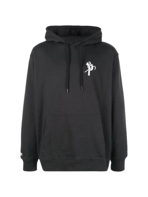 chest logo print hoodie