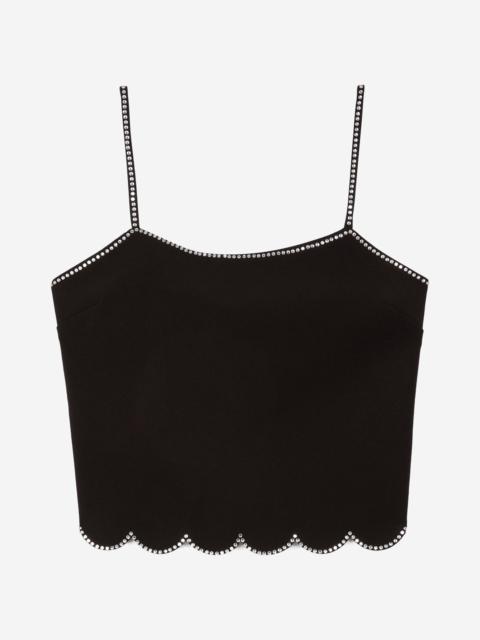 The Kooples BLACK RHINESTONE TOP
