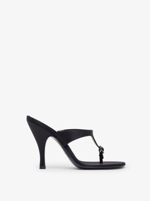 herbert levine Kiss and Tell 100 black satin mule sandals