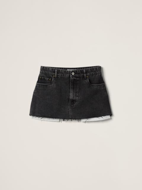 Miu Miu Black denim miniskirt