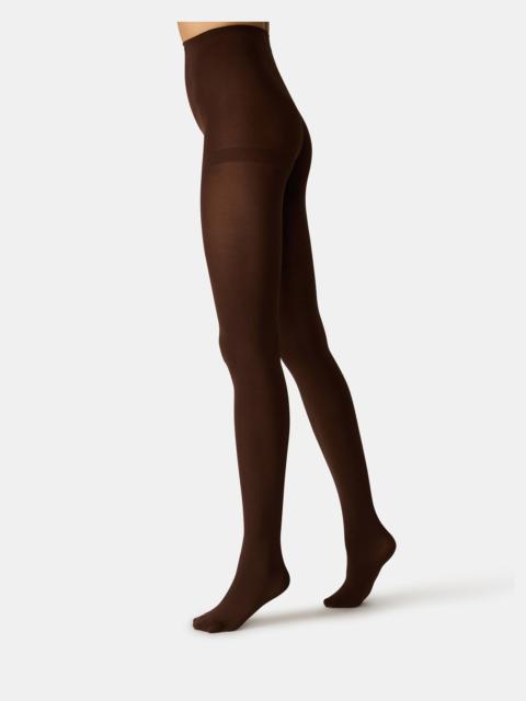 STEVE MADDEN 2 PACK SOLID OPAQUE TIGHTS DARK BROWN