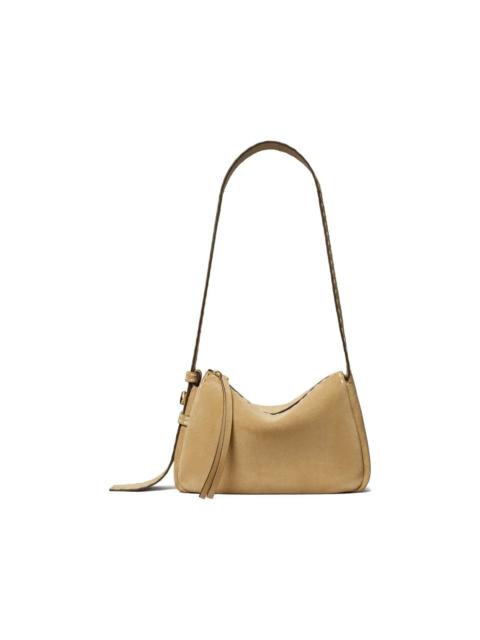 TORY BURCH ROMY SUEDE PICK STITCH SMALL SHOULDER BAG