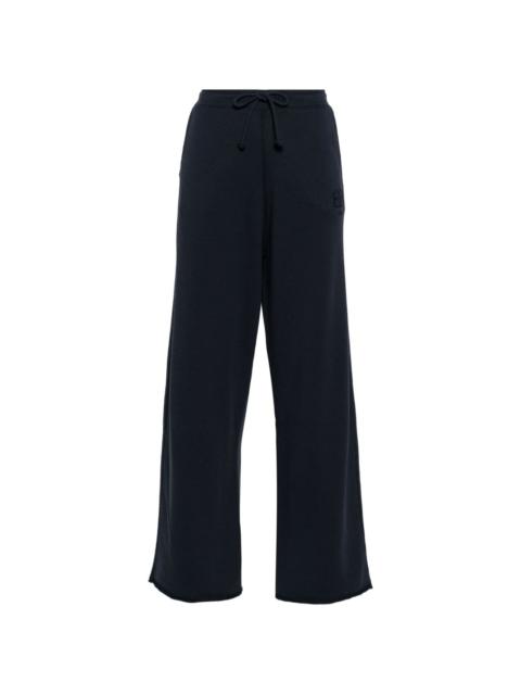 logo-embroidered organic cotton track pants