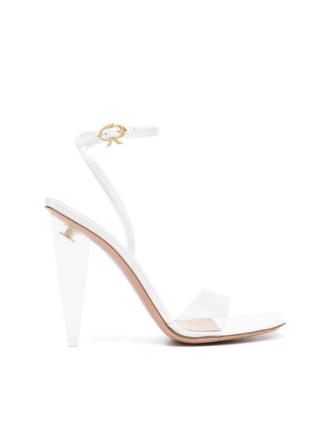 Translucent 120mm heeled sandals