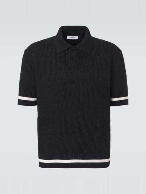 Givenchy Crochet cotton polo shirt