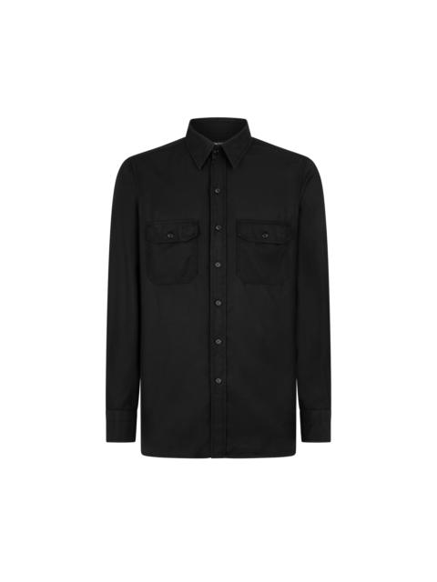 TOM FORD FLUID TWILL MILITARY FIT SHIRT