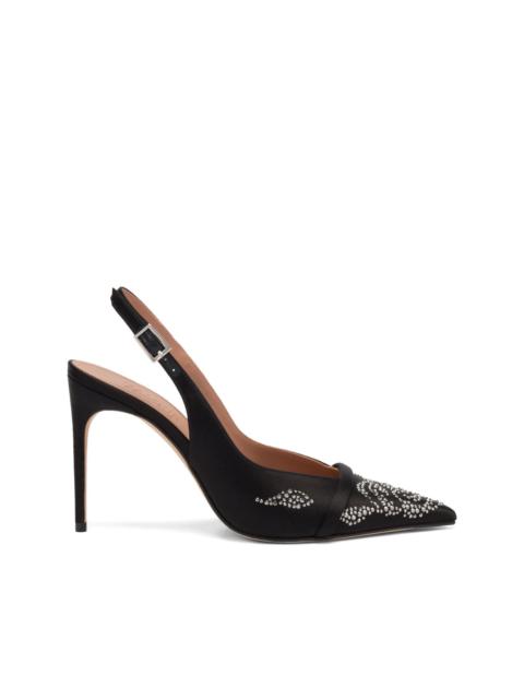 MALONE SOULIERS 90mm Jazz embellished slingback heeled pumps
