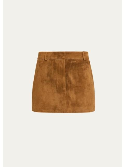 AEXAE Suede Mini Skirt