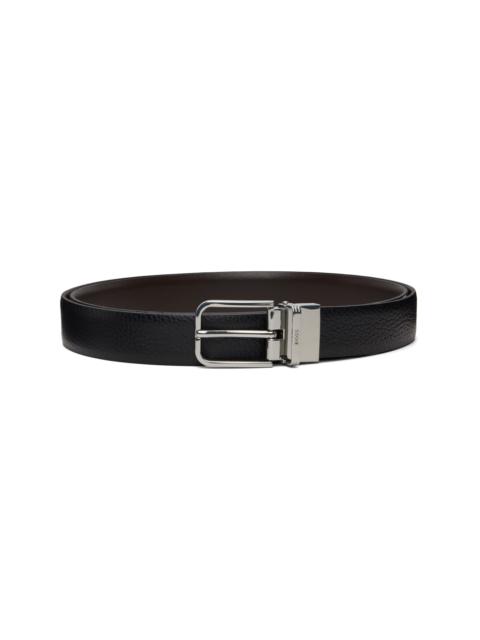 BOSS Black Logo Keeper Leather Belt
