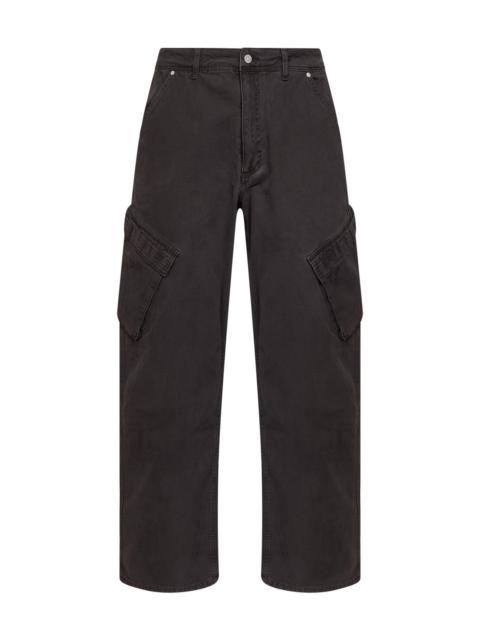 REPRESENT Brown cotton twill cargo trousers