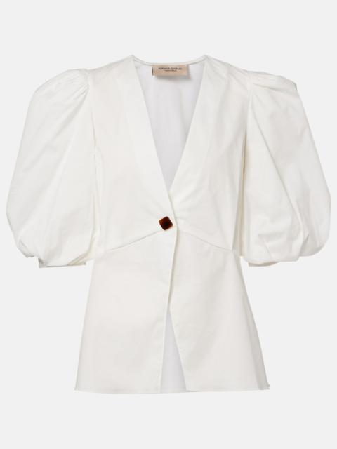ADRIANA DEGREAS Cotton-blend top