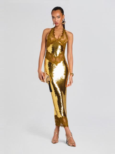 RETROFÊTE VICKY SEQUIN LACE DRESS