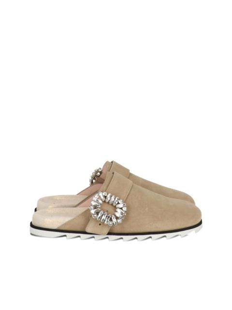 Roger Vivier buckle-embellished suede mules