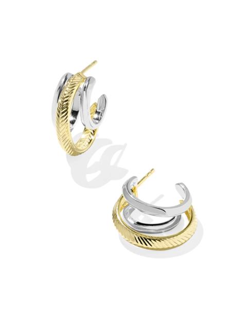 KENDRA SCOTT Miranda Convertible Mixed Metal Hoop Earrings