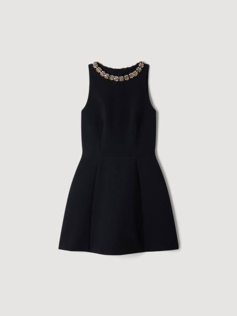 Sandro MINI DRESS WITH JEWEL DETAIL