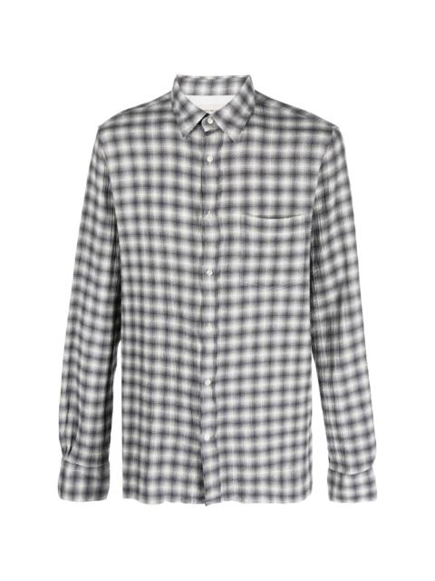 graphic-print seersucker shirt