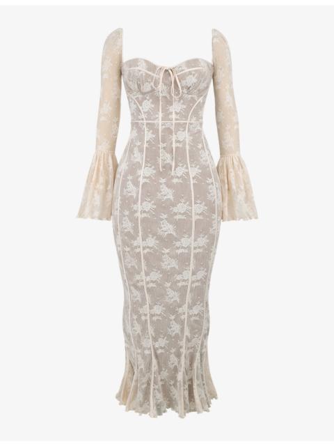 House of CB Delilah corseted lace maxi dress
