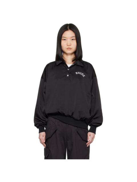 Rhude Black Rugby Polo