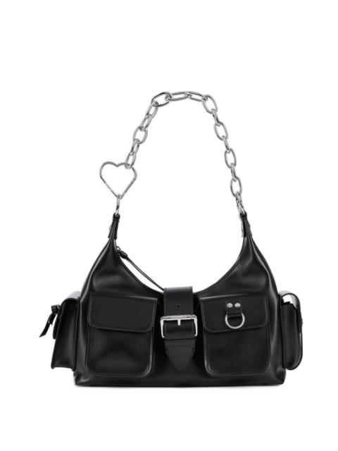 The Kooples AMELIA BAG WITH SMOOTH BLACK LEATHER CHAIN