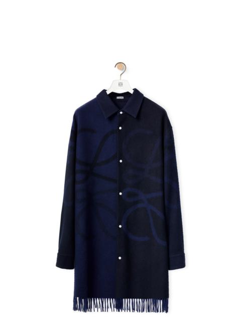Loewe Anagram blanket shirt in wool and cashmere