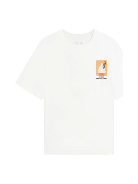 Li-Ning x Phil Hackett Ice Cream Graphic T-shirt 'White' AHSS859-2